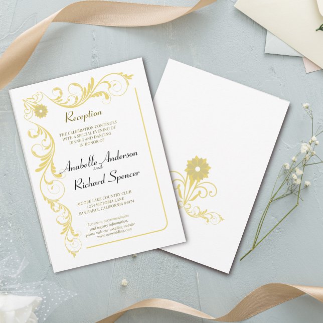 Elegant Victorian Reception Wedding  Invitation (Creator Uploaded)