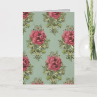 Elegant Victorian Red Rose Pattern