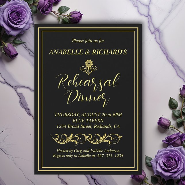 Elegant Victorian Rehearsal Dinner Invitation (Creator Uploaded)