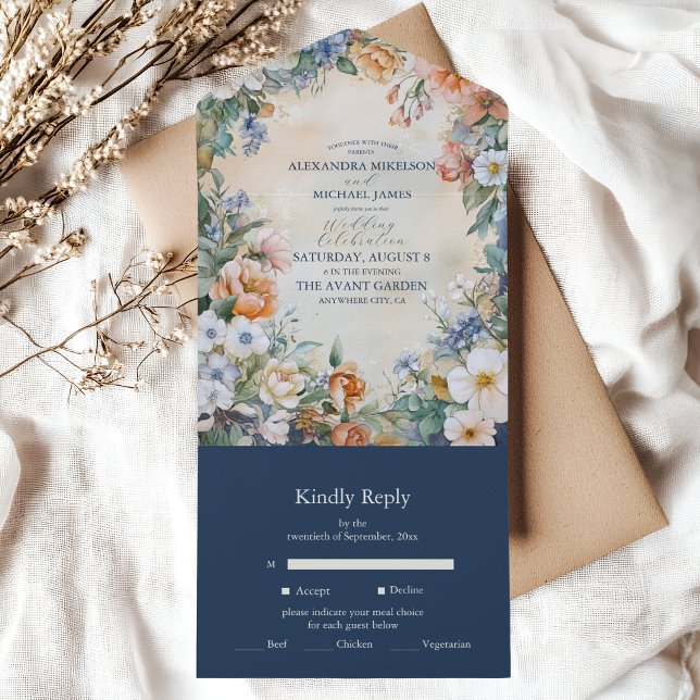 Elegant Victorian Royal Elegance Wedding  All In One Invitation (Creator Uploaded)