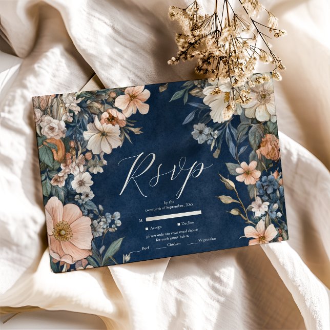 Elegant Victorian Royal Elegance Wedding  RSVP Card (Creator Uploaded)