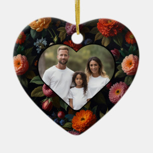 Elegant victorian style floral  ceramic ornament