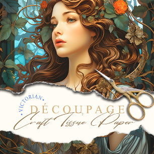 Elegant Victorian Summer Goddess Art Nouveau  Tissue Paper