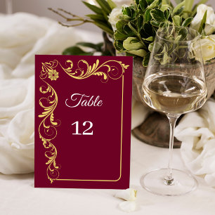 Elegant Victorian Table Card Number