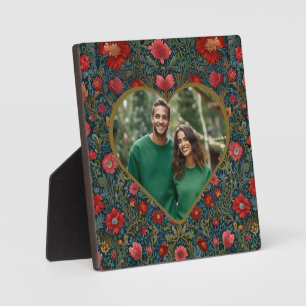 Elegant Victorian Valentines heart photo template Plaque