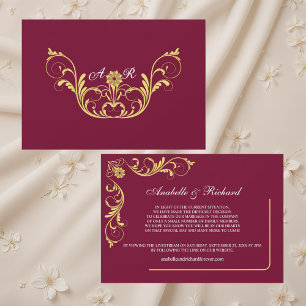 Elegant Victorian Wedding Announcement