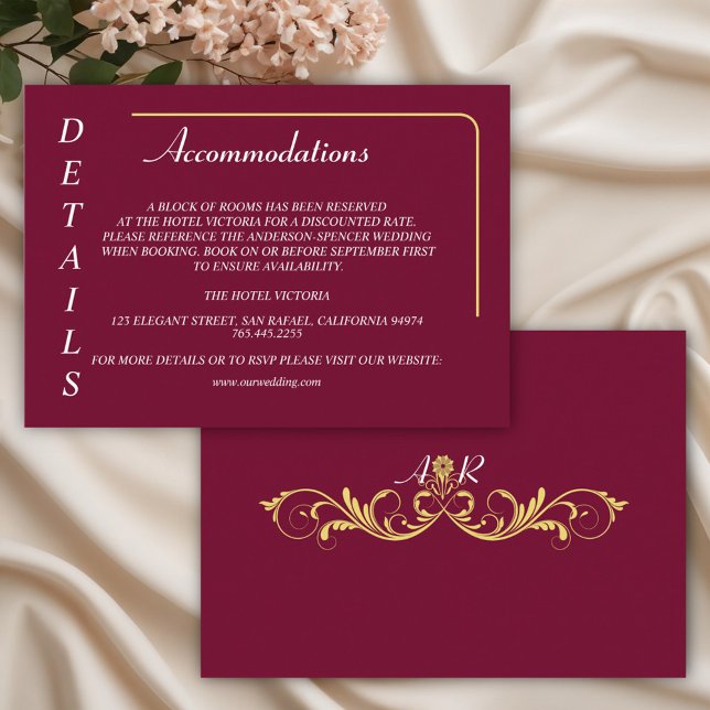 Elegant Victorian Wedding Details Enclosure Card (Creator Uploaded)