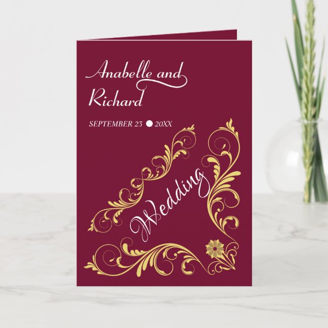 Elegant Victorian Wedding  Invitation (Front)