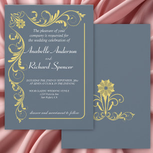 Elegant Victorian Wedding  Invitation