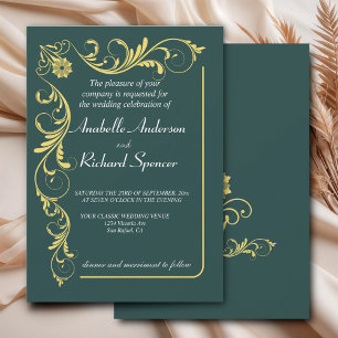 Elegant Victorian Wedding Invitation