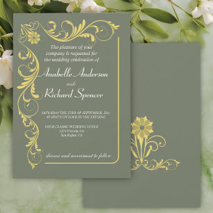 Elegant Victorian Wedding Invitation