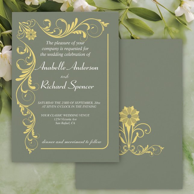 Elegant Victorian Wedding  Invitation (Creator Uploaded)