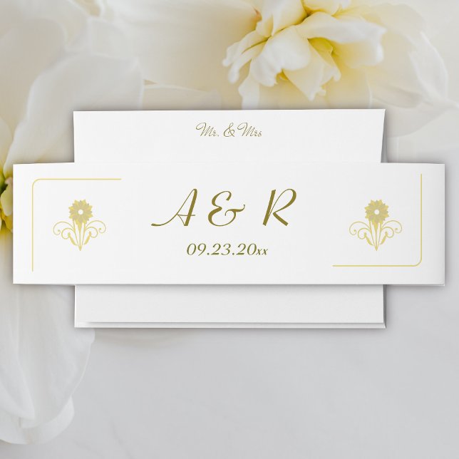 Elegant Victorian Wedding  Invitation Belly Band (Creator Uploaded)