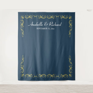 Elegant Victorian Wedding Photo Booth Backdrop Tapestry