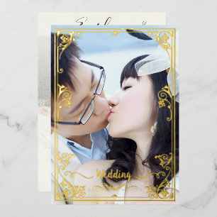 Elegant Victorian Your Photo Back & Front Gold 