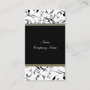 Elegant vine swirls business card