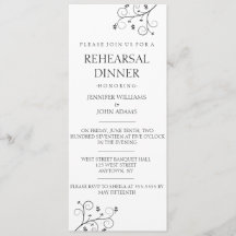 Elegant Vines Rehearsal Dinner Invitations