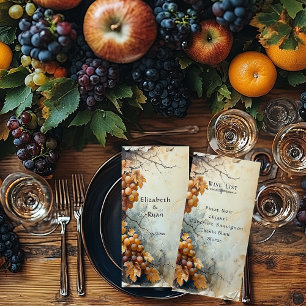 Elegant Vineyard Wine list