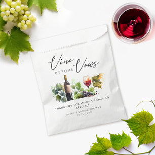 Elegant Vino Before Vows Bridal Shower Vintage Favour Bag