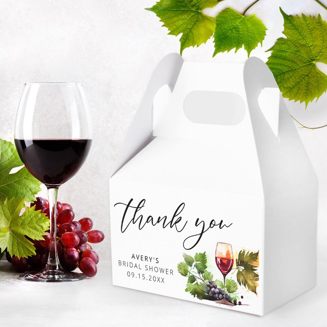 Elegant Vino Before Vows Collection Thank You Favour Box (Creator Uploaded)