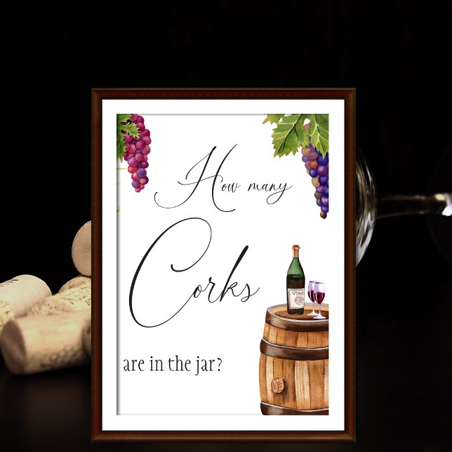 Elegant Vino Before Vows Winery Bridal Shower Game Poster (Creator Uploaded)