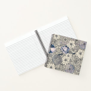 Elegant Vintage Abstract Floral Background Notebook