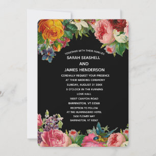 Elegant Vintage Antique Moody Wedding Invitations