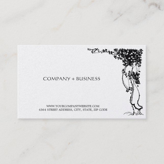 Elegant Vintage Art Beautiful Business Card Leaves (Front)
