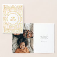 Elegant vintage art deco Merry Christmas