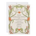 Elegant Vintage Art Nouveau Floral Frame Wedding