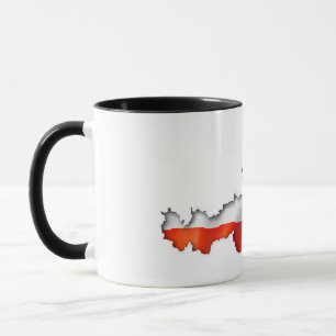 Elegant Vintage Austrian Flag Covered Ceramic Mug