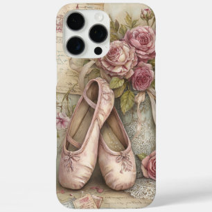 Elegant Vintage Ballet Shoes and Roses Phone Case