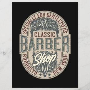 Elegant Vintage Barbershop Retro Logo Flyer