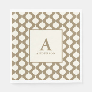 Elegant vintage bauble Christmas party Napkin