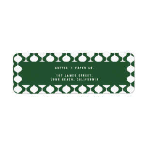 Elegant vintage baubles retro Christmas Return Address Label