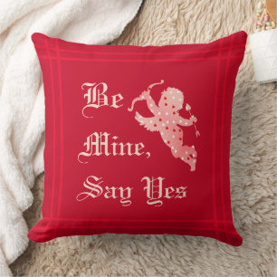 Elegant Vintage Be Mine Engagement Personalised Cushion