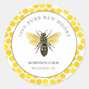 Elegant Vintage bee Classic Round Sticker