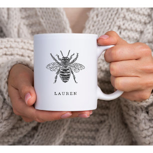 Elegant Vintage Bee Coffee Mug