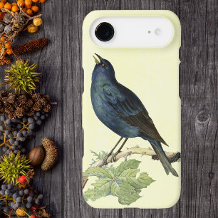Elegant Vintage Black Bird Yellow
