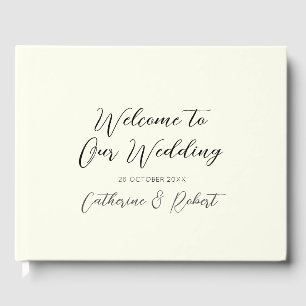 Elegant Vintage Black White Toile Deer Wedding Guest Book