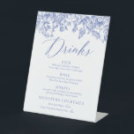 Elegant Vintage Blue Floral Drinks Menu Sign<br><div class="desc">Add a touch of sophistication to your event with our Elegant Vintage Blue Floral Drinks Menu Sign. This classic rectangular sign showcases an intricate blue floral pattern,  providing a timeless and refined backdrop for your beverage offerings. Elevate your drink presentation with this stylish and charming sign. 🌸💙</div>