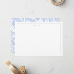 Elegant Vintage Blue Venetian Bold Floral Card