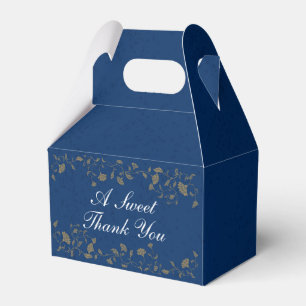 Elegant Vintage Blue Wedding Library Thank You Favour Box