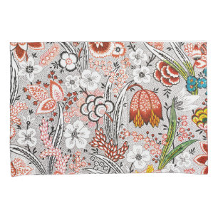 Elegant Vintage Boho Abstract Floral Artwork   Pillowcase