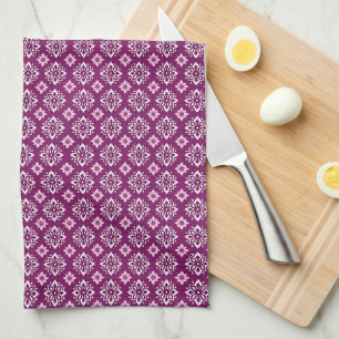 Elegant Vintage Boho Floral Pattern Tea Towel