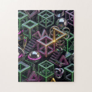 Elegant Vintage Botanical Floral puzzle