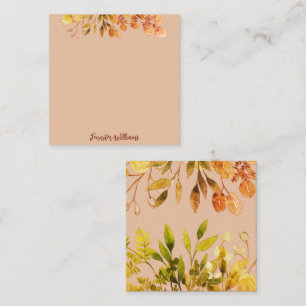 Elegant vintage botanical frame leaves named card