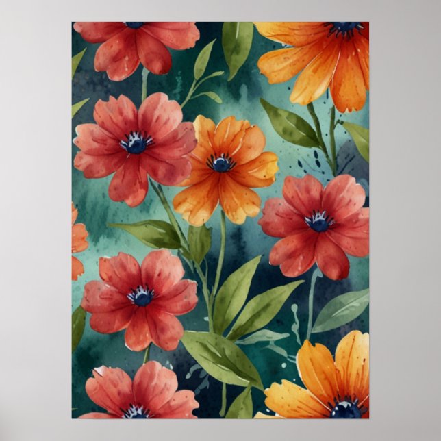 Elegant Vintage Botanical Poster (Front)