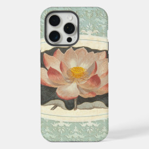 Elegant Vintage Botanical Print of Lotus Blossom iPhone 15 Pro Max Case