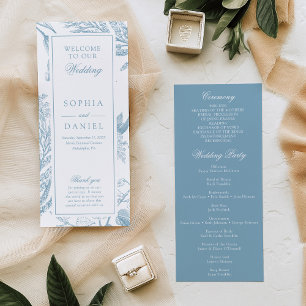 Elegant Vintage Botanical Wedding Program